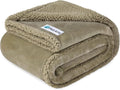 Waterproof Dog Blanket for Medium Large Dog Pet, 60X40, Taupe Sherpa
