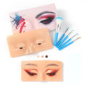 Silicone Eye Makeup Practice Face, Reusable Face Mannequin Yellow