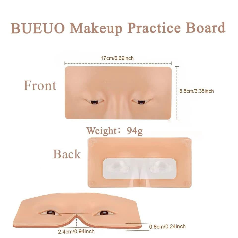 Silicone Eye Makeup Practice Face, Reusable Face Mannequin Yellow