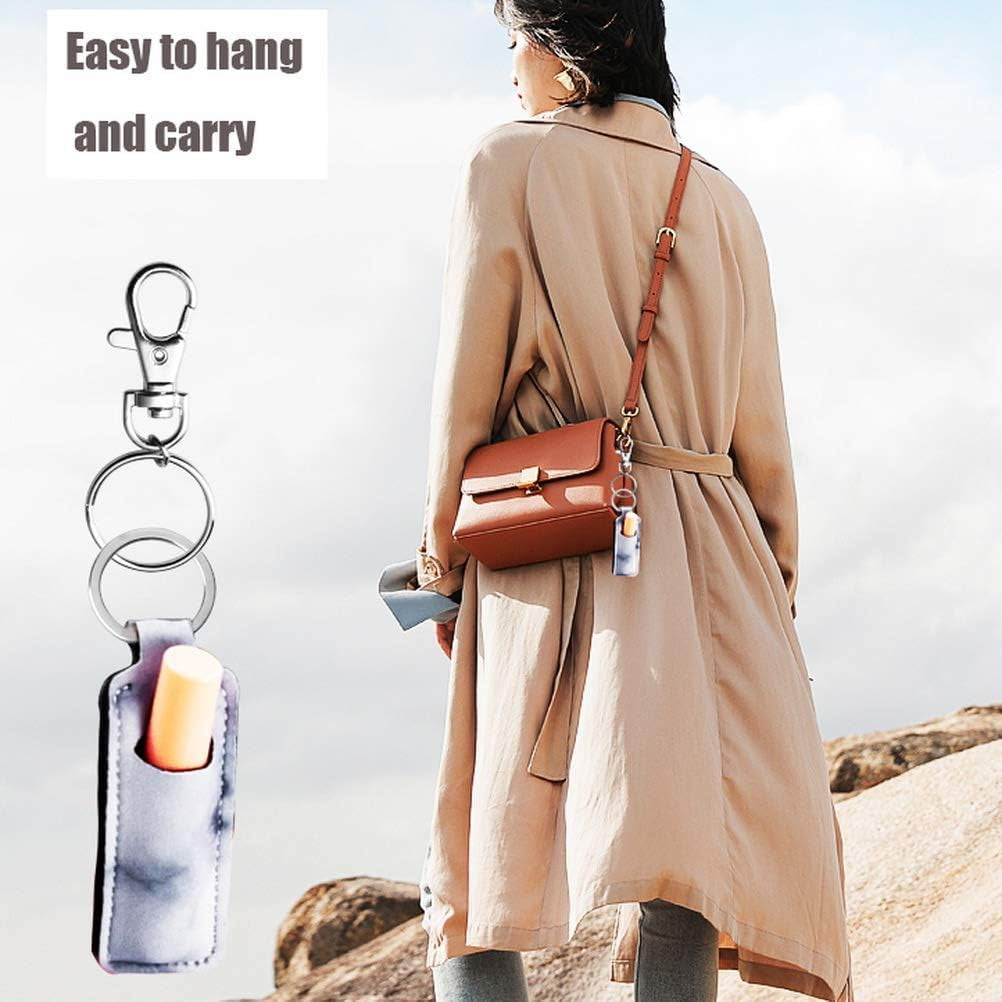 3 Pcs Chapsticks Holder Keychain for Lipstick