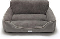 Rectangle Dog Bed Dog Beds for Small Dog Medium Dog Large Dog Washable Sleep Warm Dog Bed with Anti-Slip Bottom (Medium, Grey)