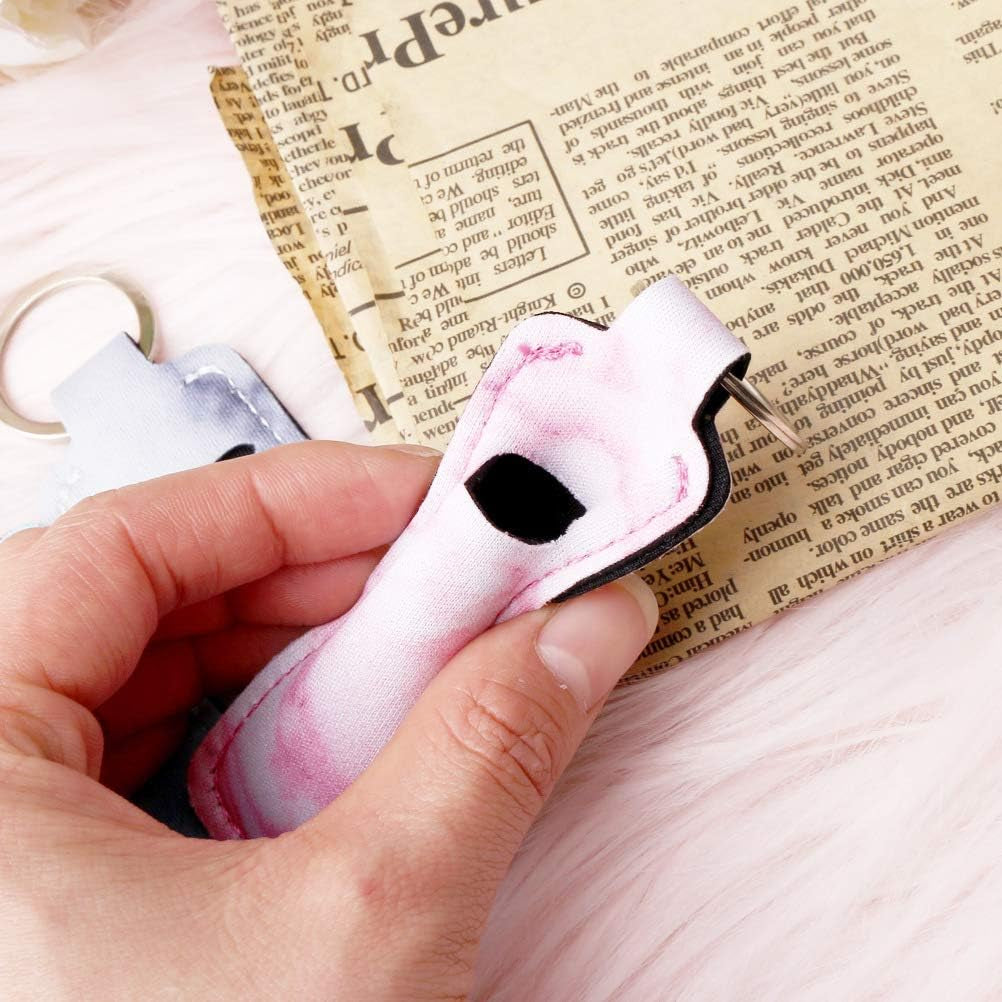 3 Pcs Chapsticks Holder Keychain for Lipstick