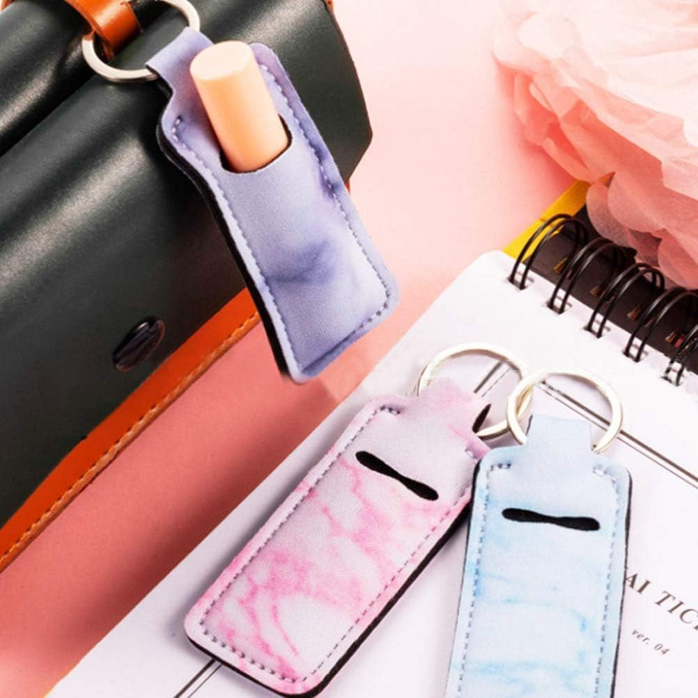 3 Pcs Chapsticks Holder Keychain for Lipstick