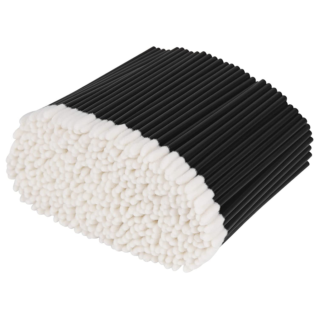 500PCS Disposable Lint Free Lip Wands Applicators, Black