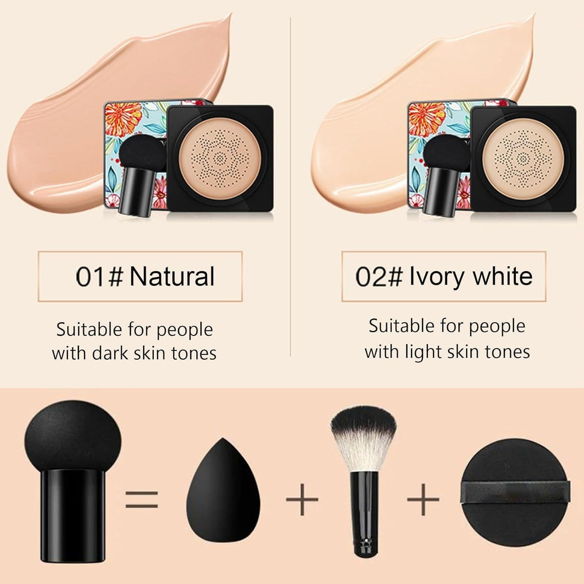 Beauty Cream, Beauty Linasi Clear Cover Beauty Cream, Air Cushion Cc Cream, Moisturizing Concealer, Makeup Long Lasting, B-Lvory