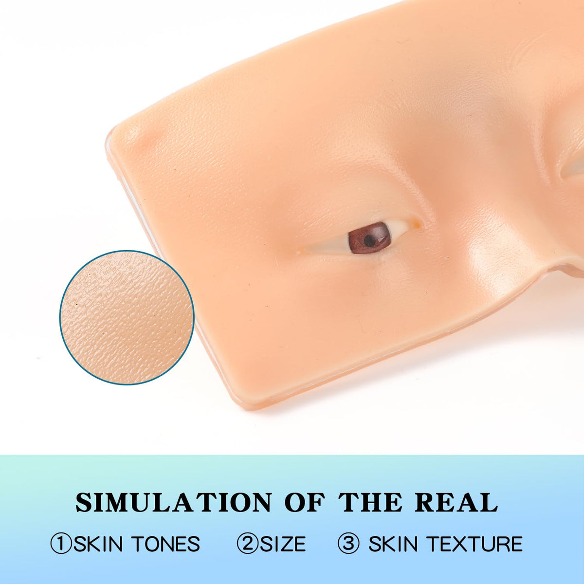 Silicone Eye Makeup Practice Face, Reusable Face Mannequin Yellow