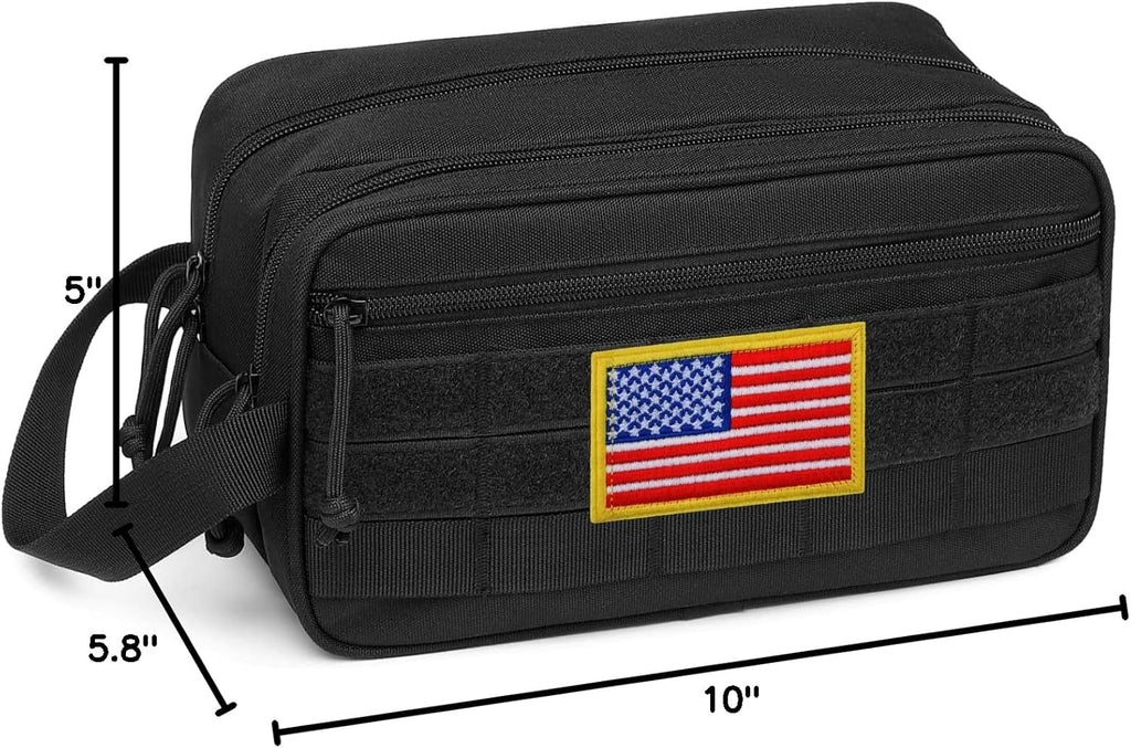 Toiletry Bag for Men - Tactical Dopp Kit for Travel, Black